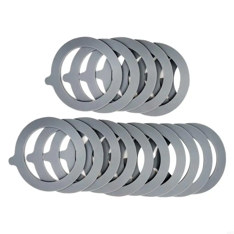 E7CC 15 Pieces Reusable Leakproof Sealings Rings for Storage Canning Cups Accessories