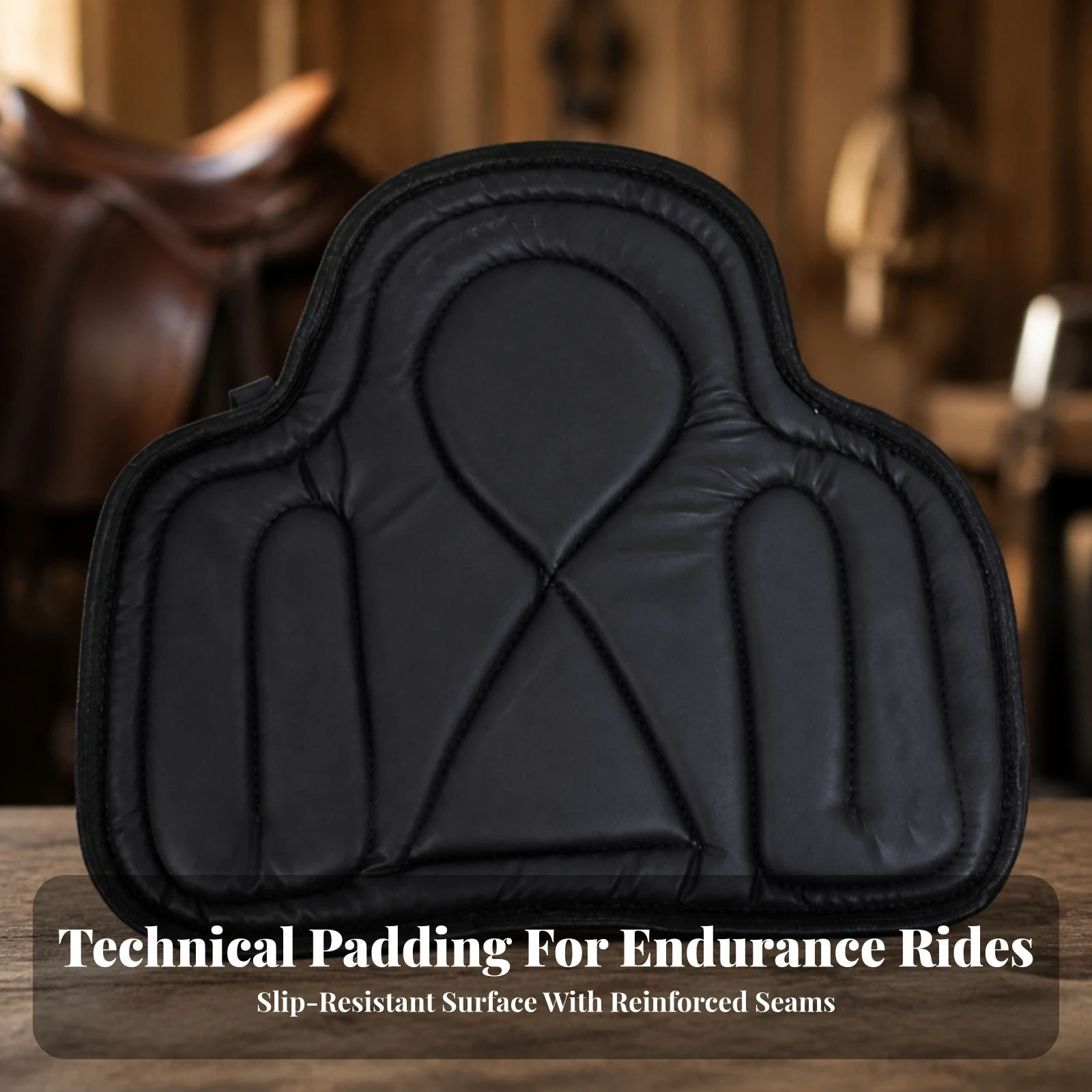Western Saddle Pad Shock-Absorbing Contoured Saddle Pad Tack Cushioned Guarding for Horse Riders, Equestrian Sports
