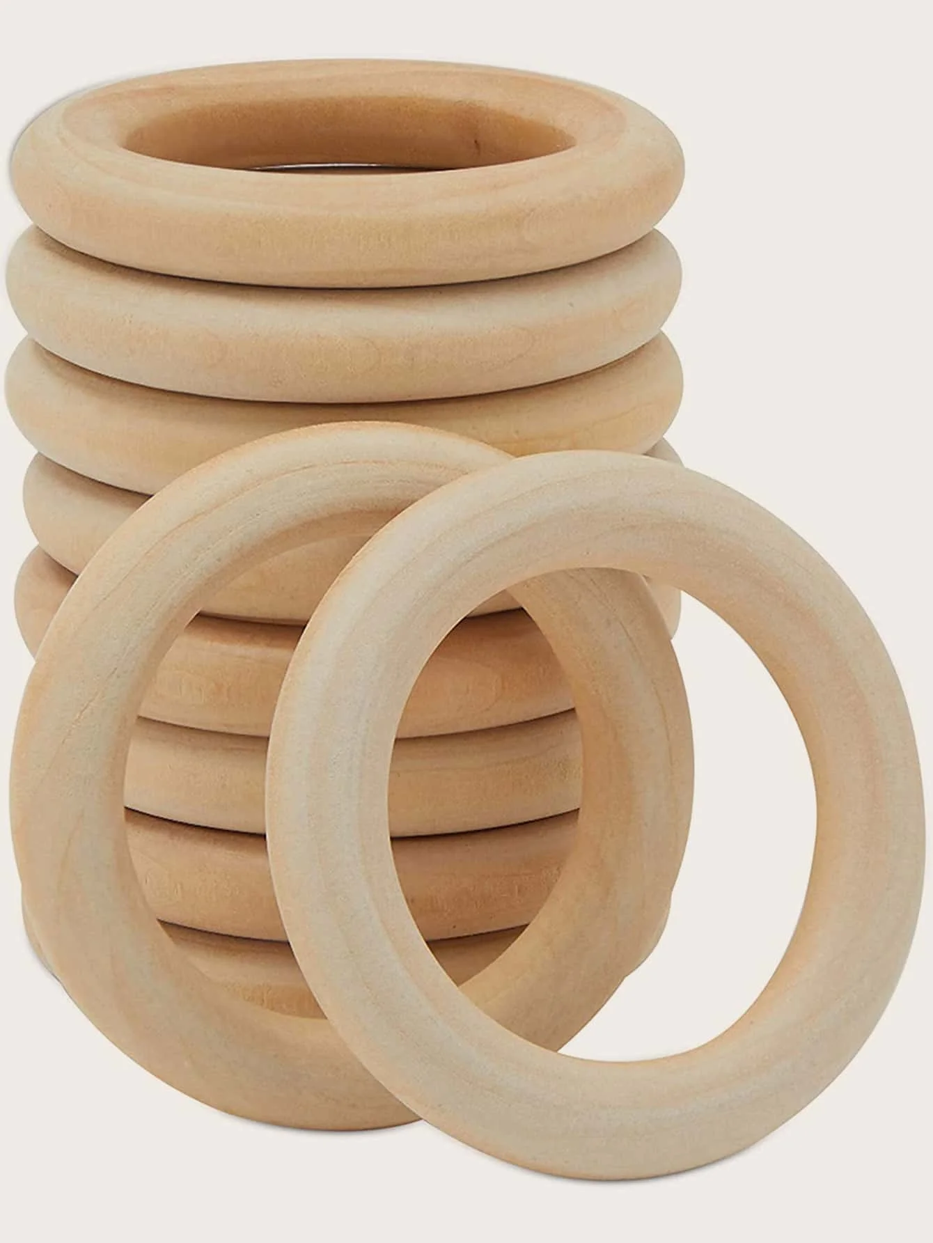 10pcs-7cm handmade wooden ring, suitable for all kinds of diy decoration and handmade