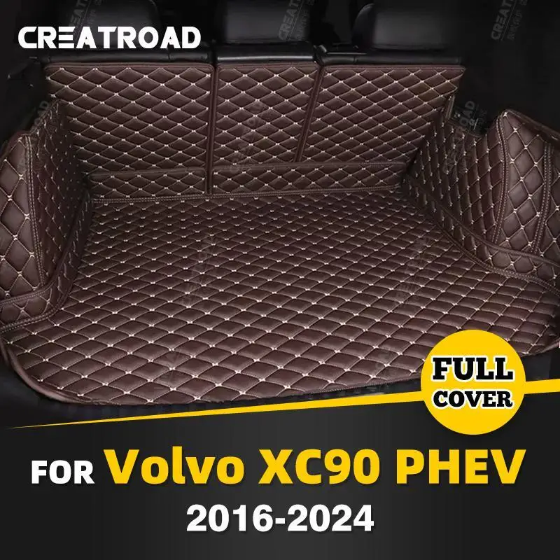 

Для Volvo XC90 PHEV 2016-2024 2023 22 21 20 19 Автоматический коврик для багажника с полным покрытием Автомобильный защитный коврик для багажника Аксессуары для интерьера