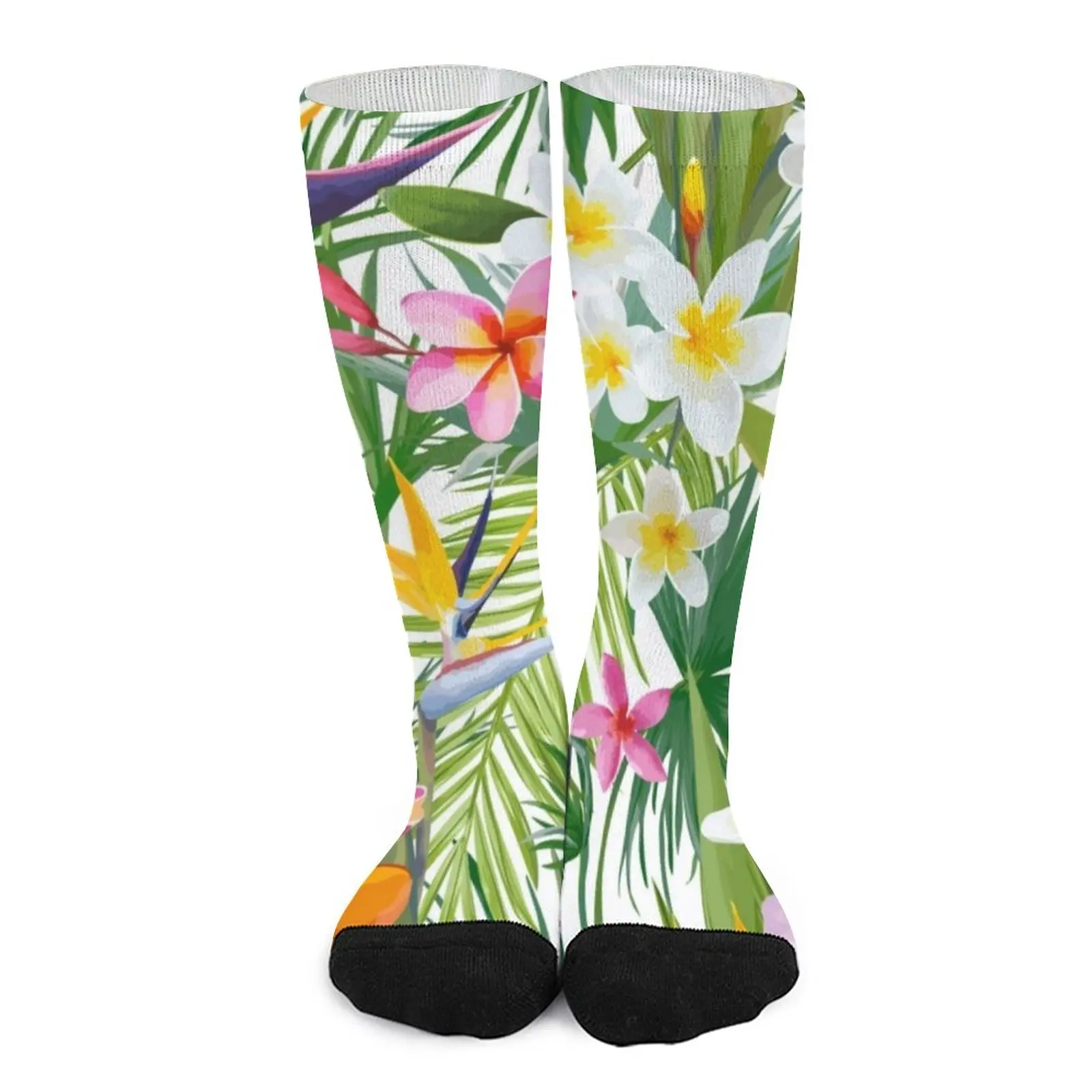 

plumeria rubra flowers colorful Socks luxury socks Women's socks high