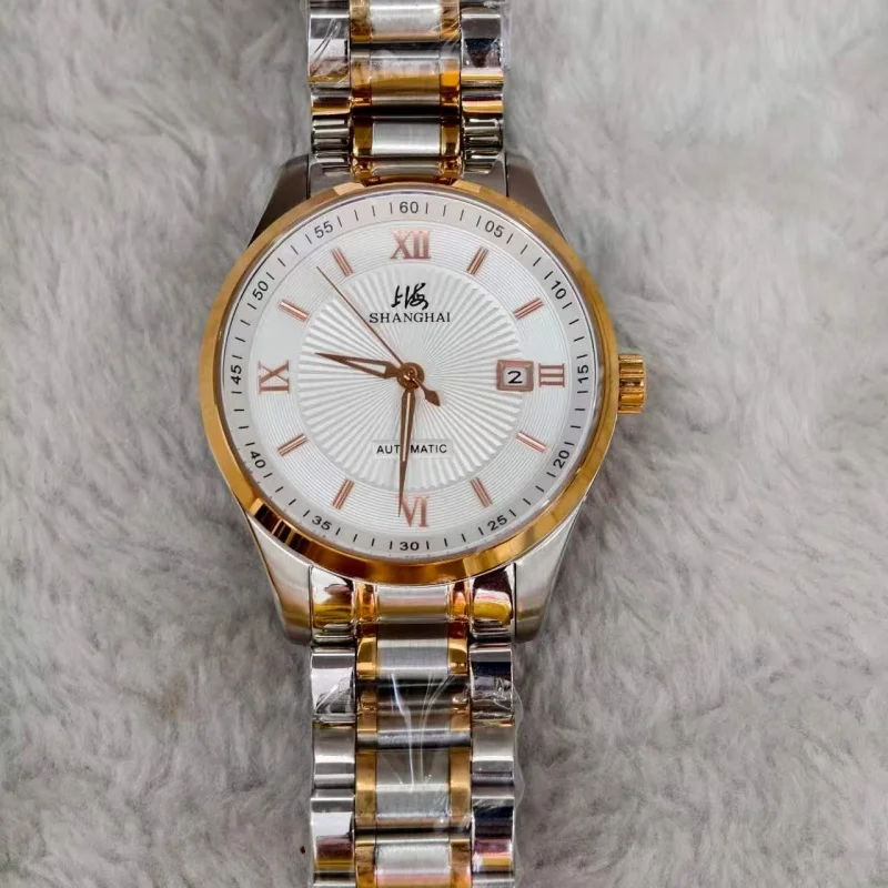 Shanghai Watch Single Calendar Men's Automatic Watches 41mm Mechanical Wristwatch 316L Stainless Steel Sapphire New Clock 0201