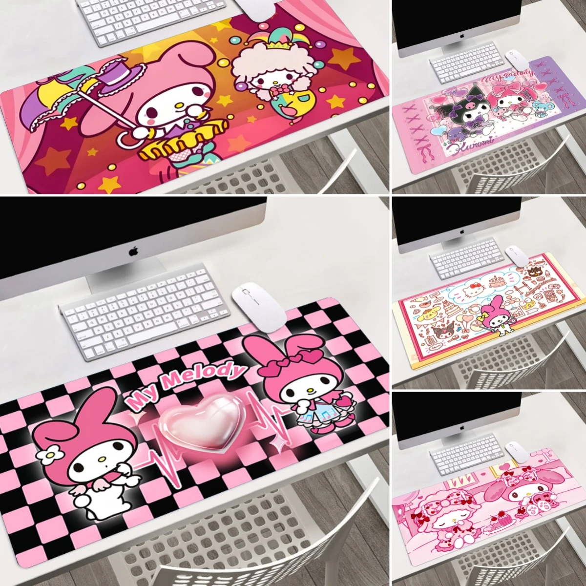 Large Mousepad XXL Sanrio My Melody Pad Keyboard Gaming Accessories Mouse Mats Game Office Computer Desk Mat table mats