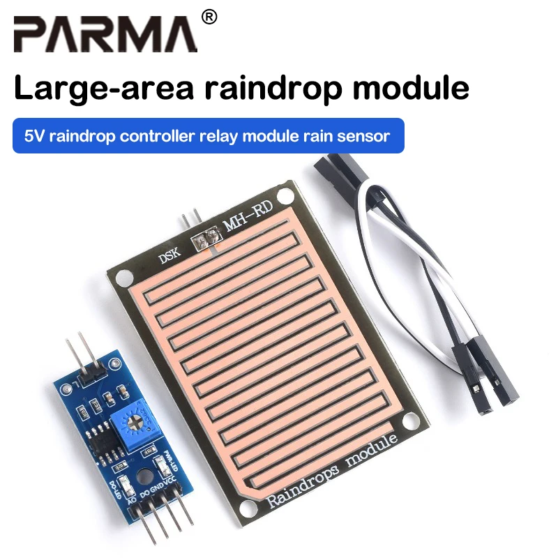 Raindrop sensing module, large-area raindrop module, 5V raindrop controller relay module, rainwater sensor