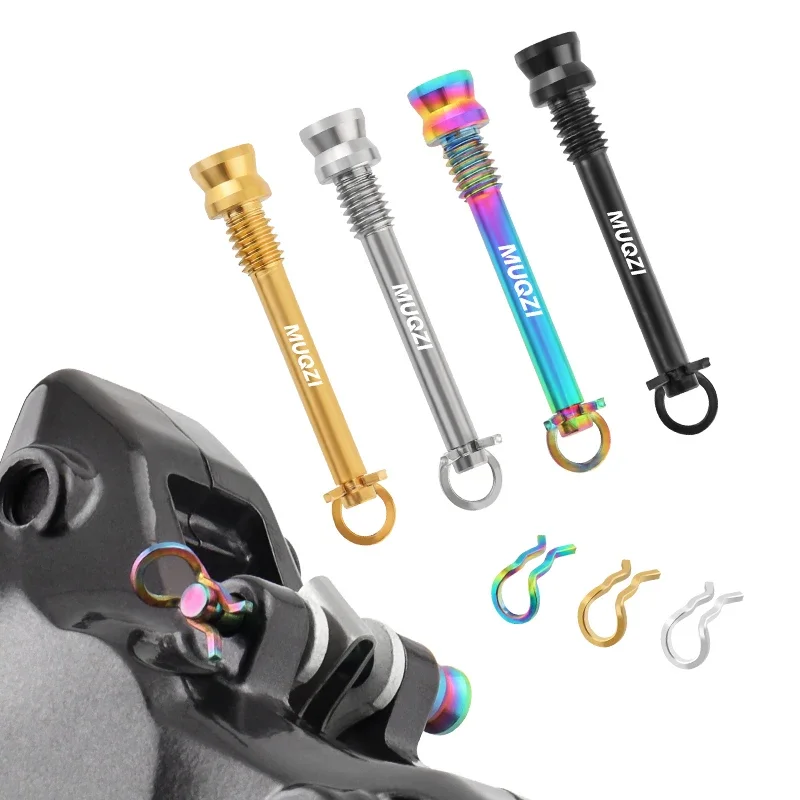 2PCS Road MTB Disc Brake Pad Bolts with Fixing Clip Titanium Bolts Bicycle Disc Brakes Caliper Lightweight Mounting Screw - Image 4