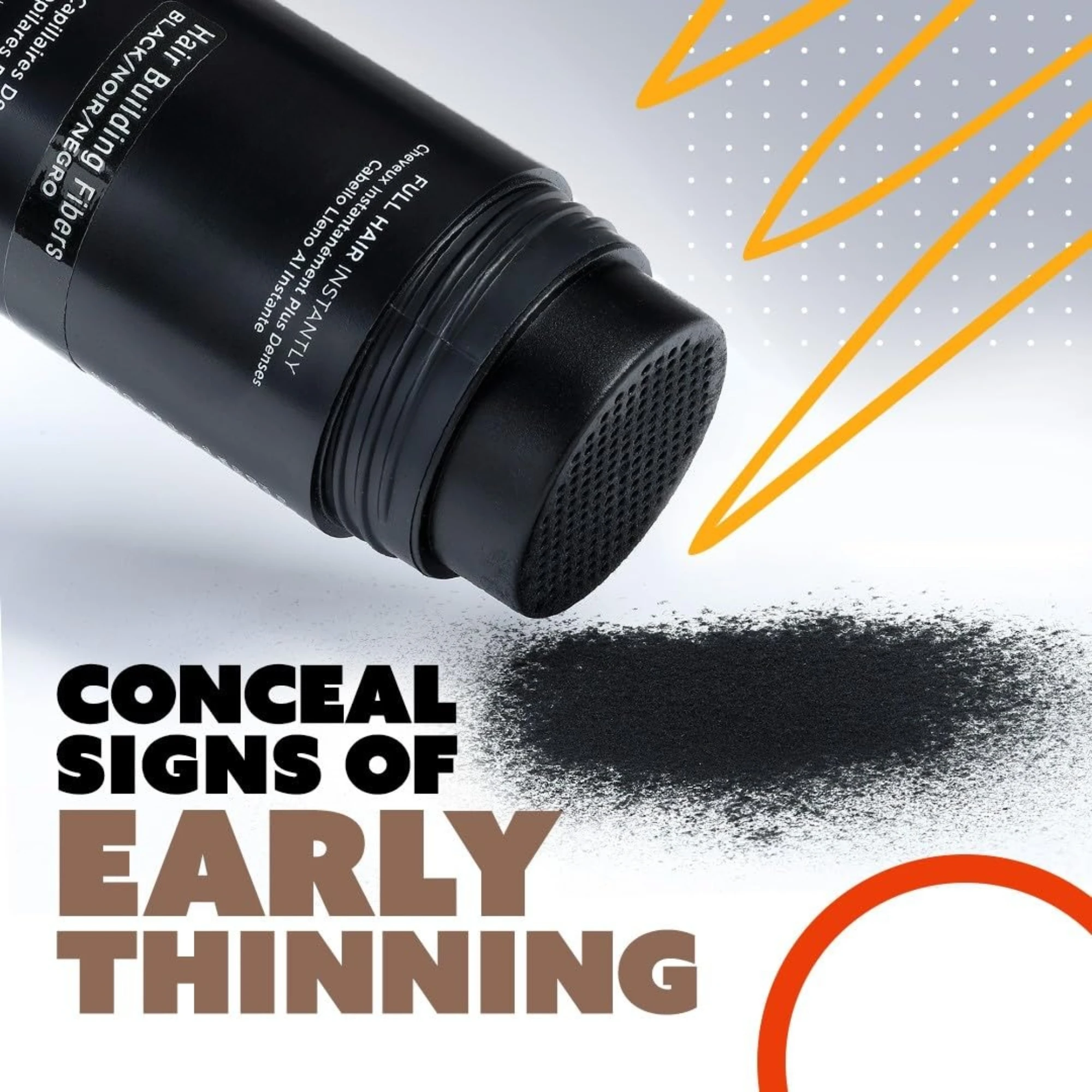 Light Brown Hair Building Fibers Instant Thickening Hair Powder Fill in Fine Thinning Hair for Fuller Looking Hair