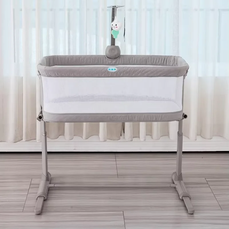 

Baby Room Furniture Baby Bedside Crib New Born 9 Height Adjustable Crib Baby Bed Bedside Co-Sleeper bassinet with Mattress