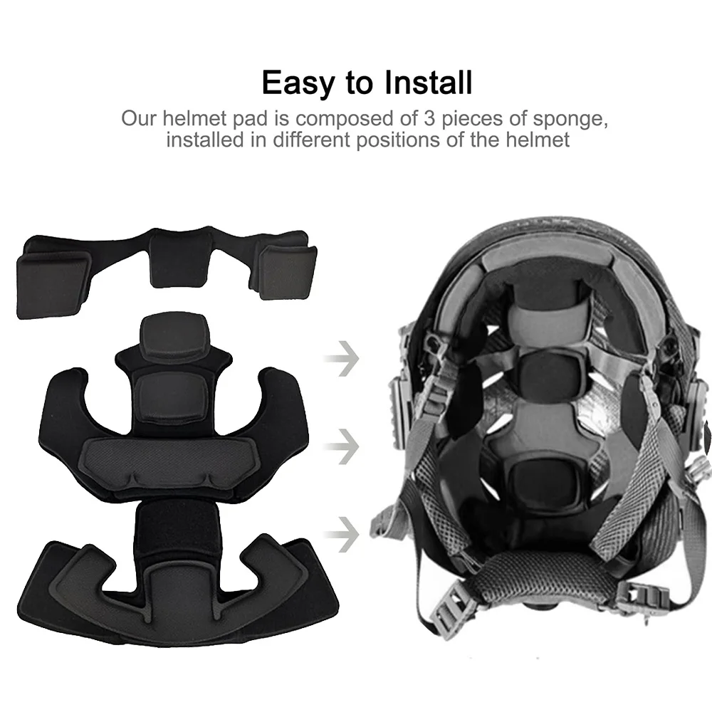 Memory Foam Pad Protective Mat Helmet Kit Replacement Universal Tactical Cushions for ACH MICH Team Wendy Helmets