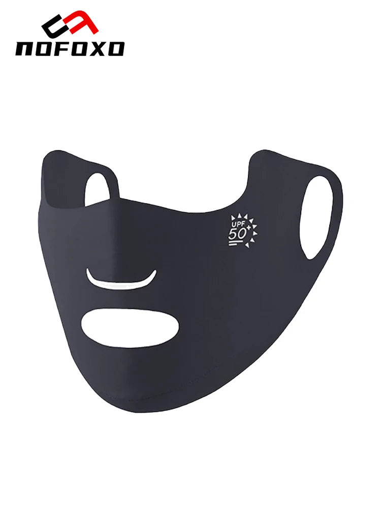 AliExpress nofoxo NOFOXO Summer Outdoor UPF50+ Ice Silk Sunscreen Mask Anti-UV Women Breathable Thin Washable UV Protection Cycling Face Cover