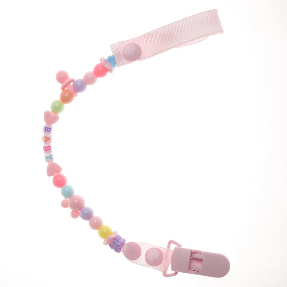 

Pacifier Clip Beaded Multi-Style Spacers Baby Soother Holder Skin-Friendly Safe Rounded Corner Compatible With All Standard
