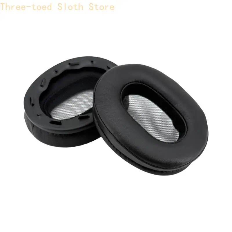 Ersatz-Ohrpolster aus Lammfell, weiches Schwamm-Ohrpolster, bequeme Ohrenschützer für MDR-1AM2 Wireless-Headset-Zubehör E74A – Detail 2