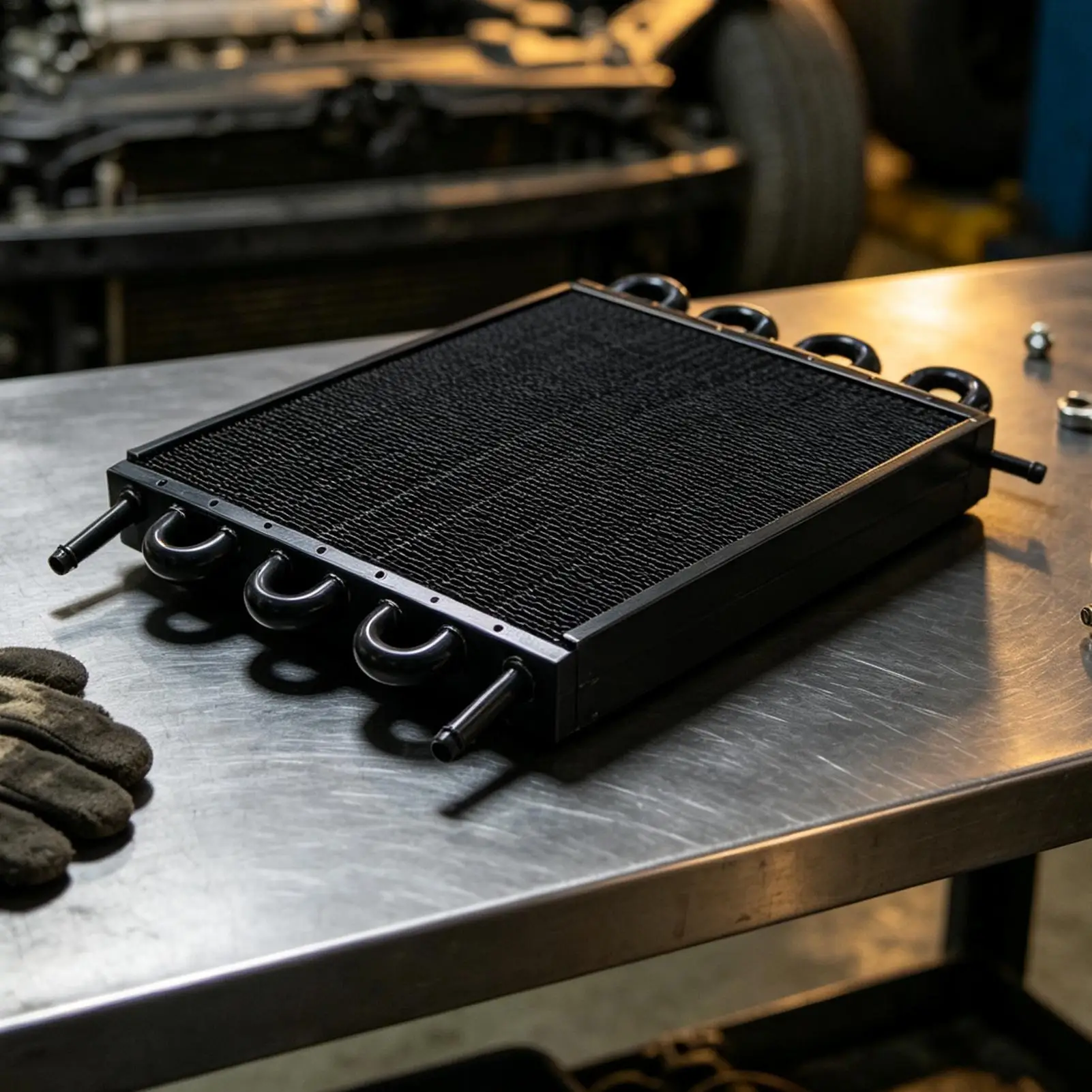 Transmission Fluid Cooler Aluminum Alloy Anti-Slip Heat-Resistant Car Transmission Cooler For Cars SUVs Vehicles Automotive