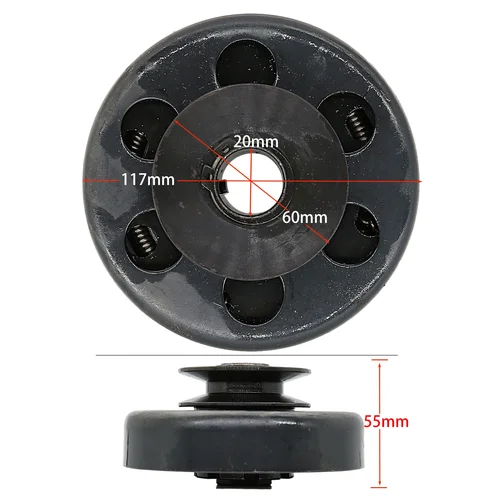 Imagen 2 del producto Correa de embrague centrífuga de 20mm de diámetro, 3/16 "", transmisión con polea, correa ABS, piezas de Go Kart para Mini bicicletas primariamente