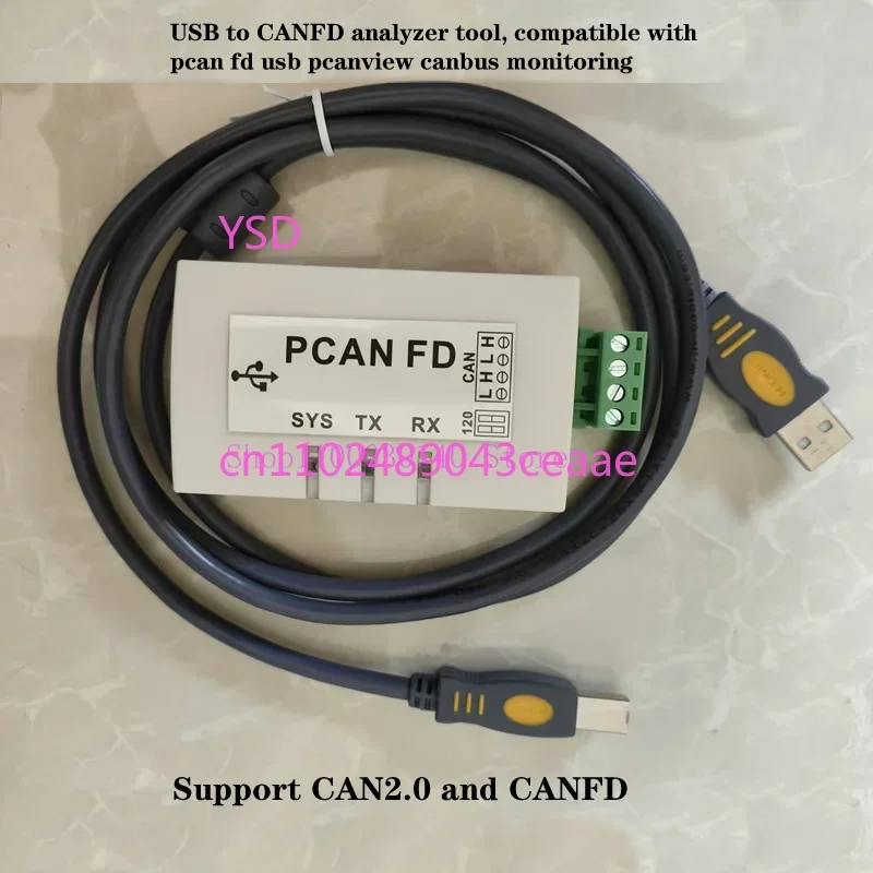 

USB to CANFD Analyzer Tool Compatible with Pcan Fd USB Pcanview for Canbus Monitoring