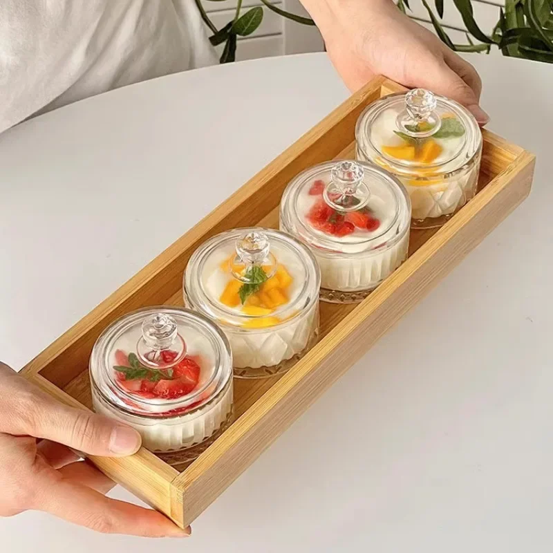 Bild 3: Eis-Dessertbecher aus Glas mit Deckel, Eisschüssel, Snacks, Joghurtbecher, Vorratsglas