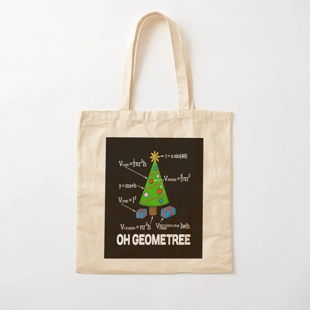 Math Geometry Christmas Tree Geometree Tote Bag Eco bag reusable shopping bags female bag hand ladies