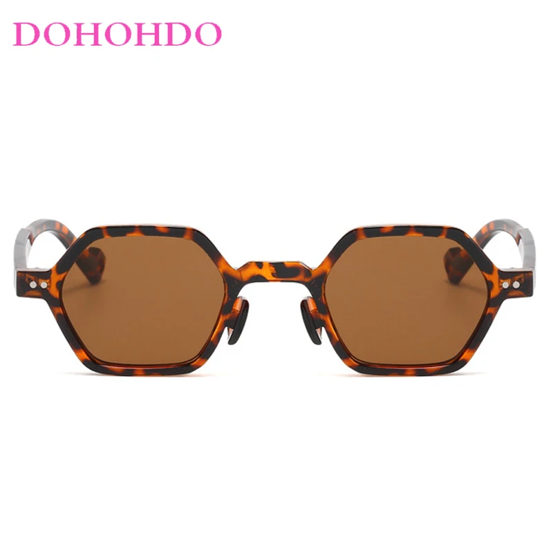 Gafas de sol poligonales con montura pequeña para mujer, anteojos de sol femeninos, Estilo Vintage, de diseñador, para conducir, para viajar, UV400