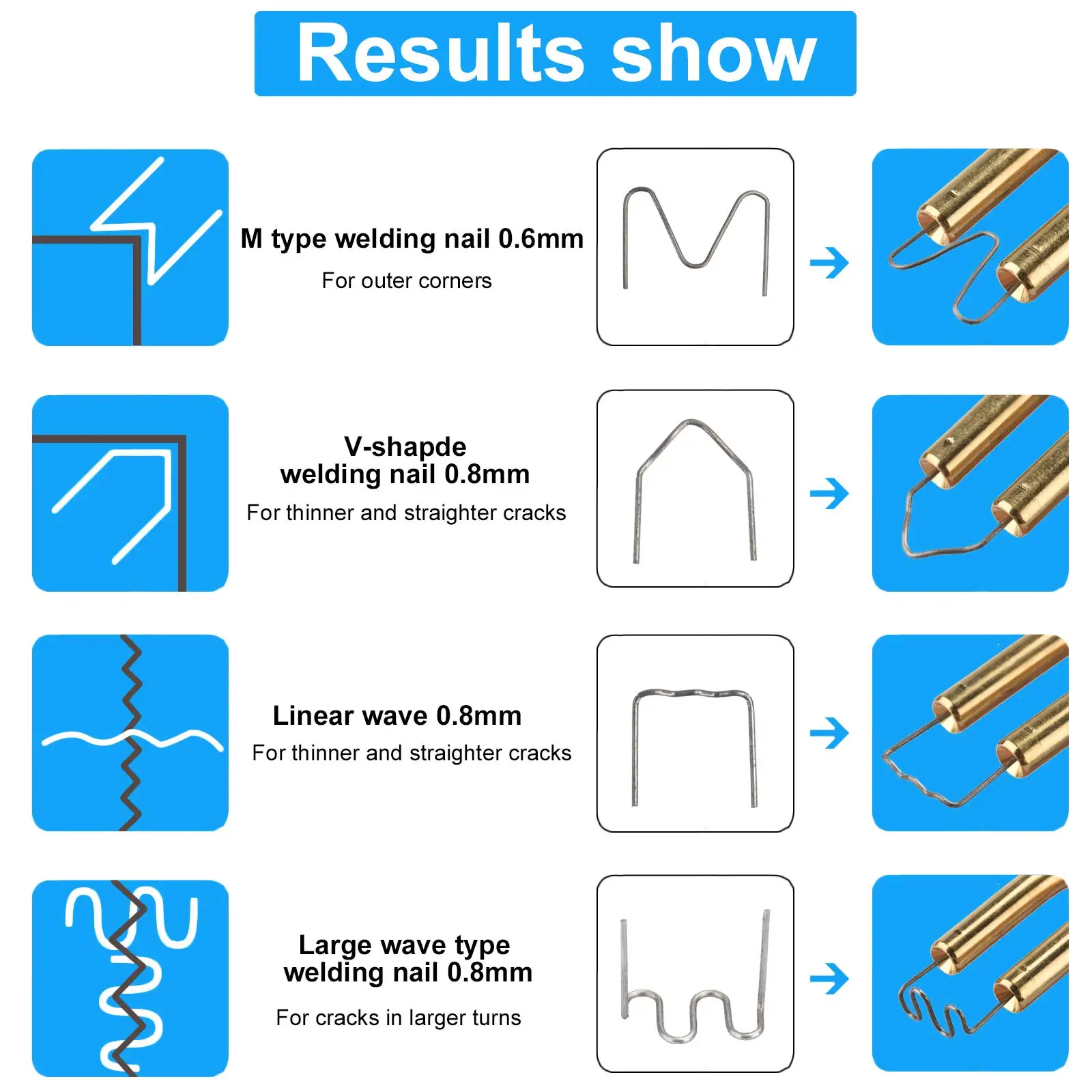 Welding Nail US/UK/AU/ EU Plastic Welding Hot Stapler Plastic Welding Machine Bumper Repair Tool 110V/220V