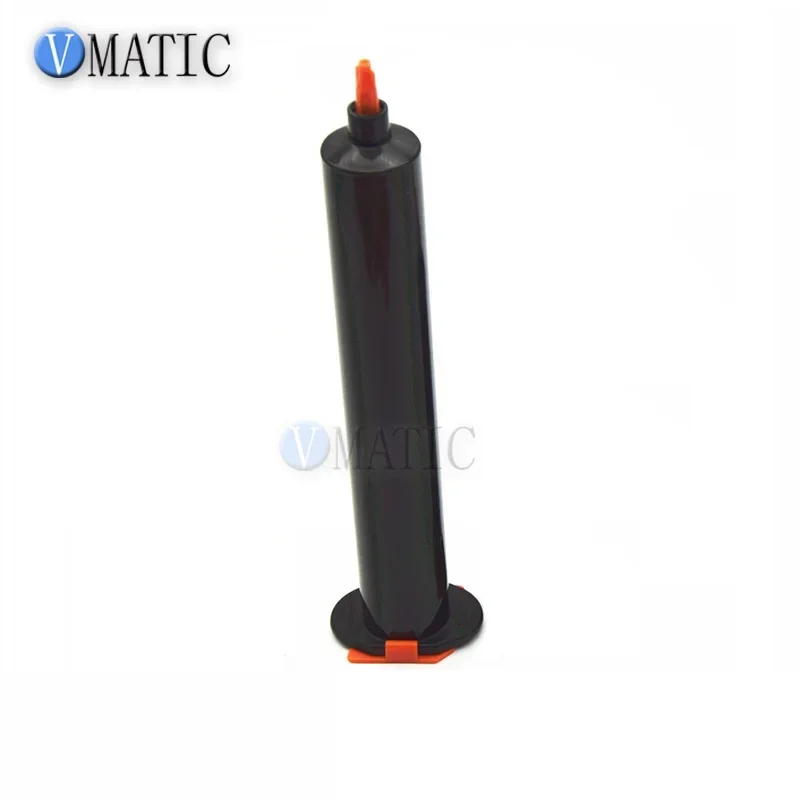 Free Shipping Wholesale Fluid Liquid Glue Dispenser Dispensing Pneumatic Black UV Syringe 3/5/10/30/55 Cc Ml With Tip Stopper