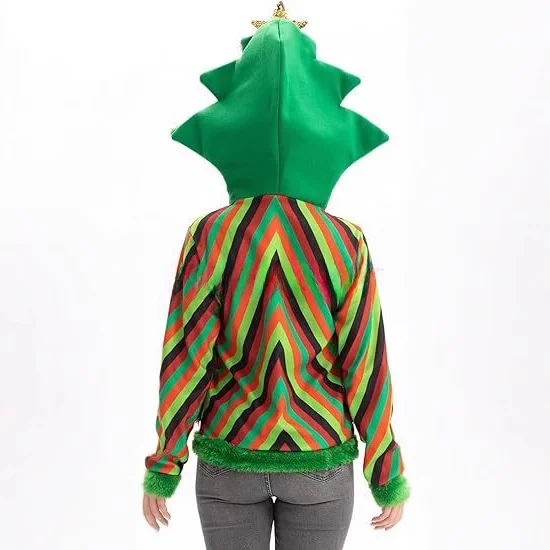 عبر الحدود Cisas loween Cisas Tree هوديي أعلى الاسمية أداء زي المرأة ملابس العرقية مرحلة الأداء Ou...
