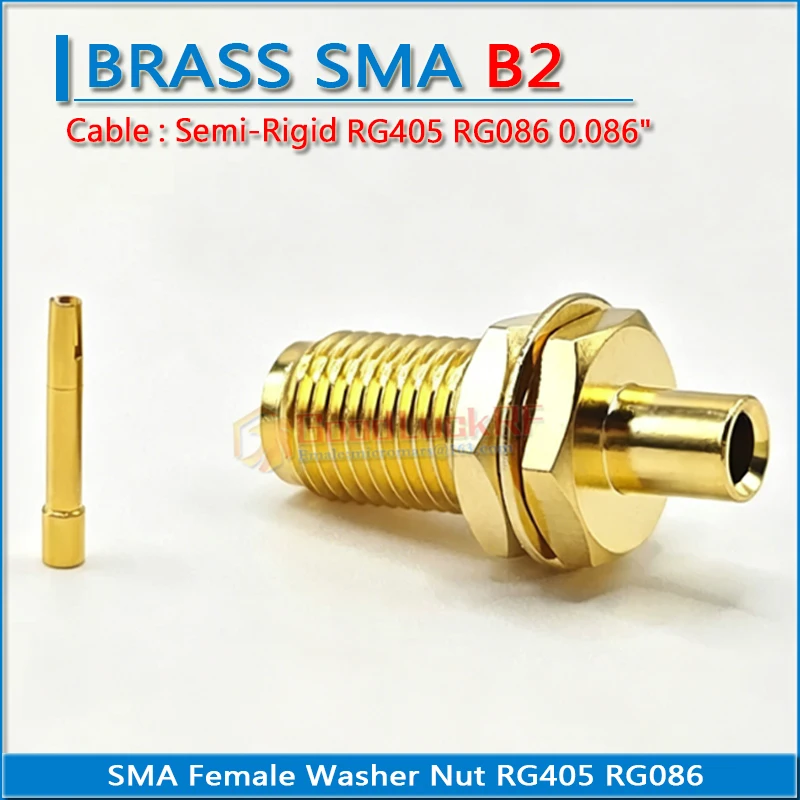 RPSMA RP-SMA RP SMA Male plug Solder For Semi-Rigid RG405 0.086