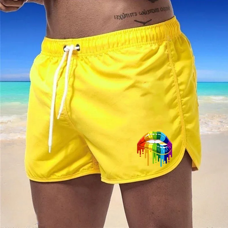 

Summer Men's Beach Shorts, Quick-Drying Swim Trunks, Elastic Waist Casual Surfing Shorts, Couple Casual Vacation Shorts