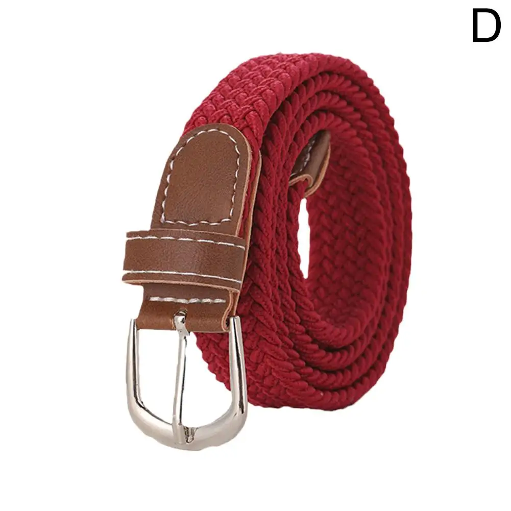120-130cm lässig gestrickte Nadel schnalle Männer Gürtel gewebte Leinwand elastisch erweiterbare geflochtene Stretch gürtel für Frauen Jeans weiblich b h9v5 – Detail 2