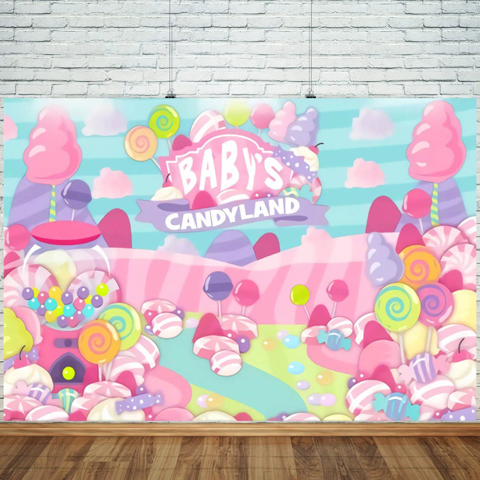 Donut Ice Cream Candy Photography Background Birthday Party Decoration Cake Table Banner Children Portrait Photo Studio Props