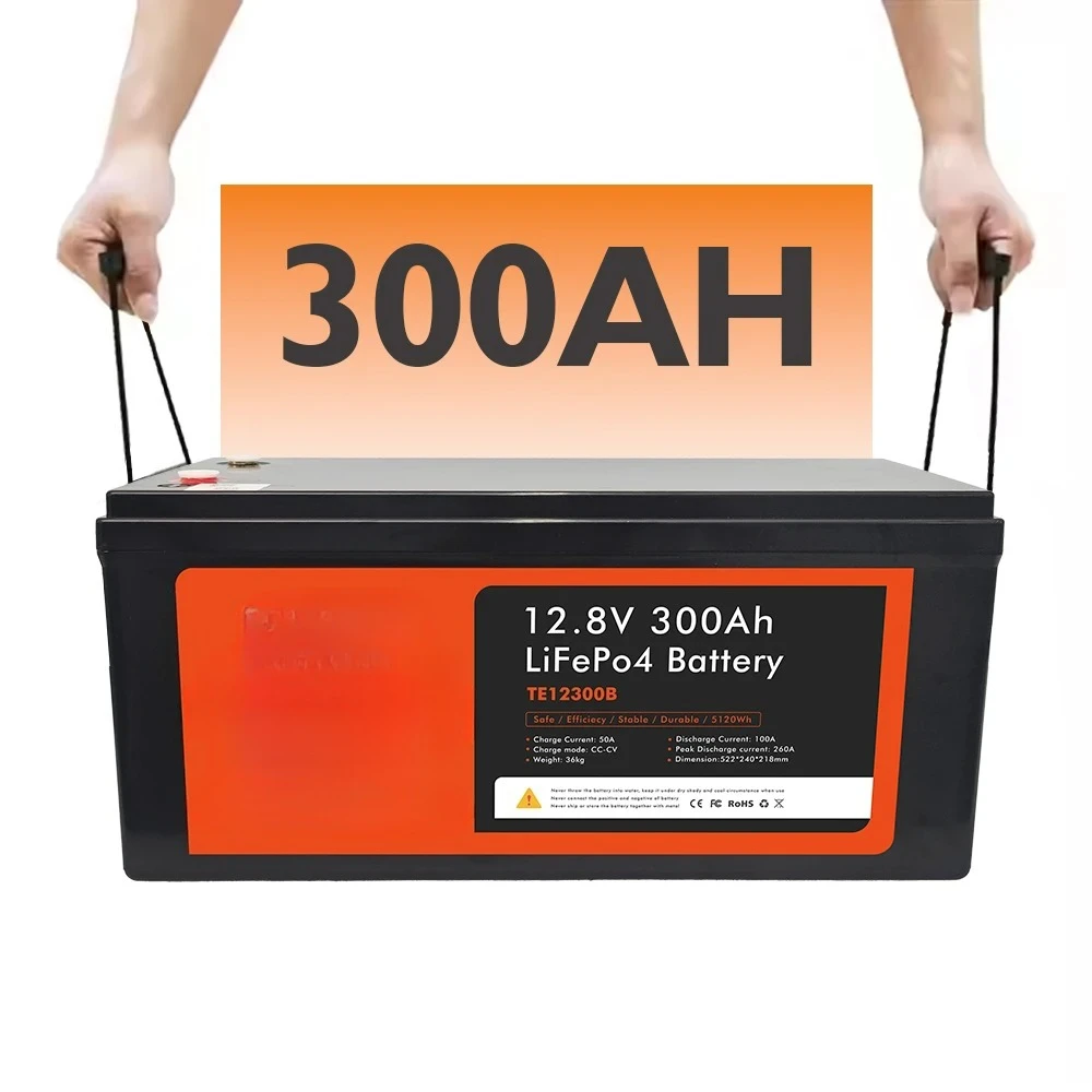 US/EU Stock LiFePO4 Lithium Battery 12V 24V 48V 100Ah 200Ah 300Ah RV Marine Electric Fishing Bait Boat Battery Solar Battery