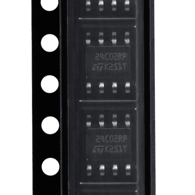 10Pcs New Original M24C02-Rmn6Tp 24C02Rp Sop-8 2Kbit Serial I2C Bus Eeprom Chip