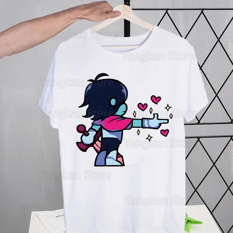 

Мужская футболка Mr Tenna Deltarune Queen, унисекс, футболка с короткими рукавами и принтом, повседневная футболка с героями мультфильмов, мужские уличные топы