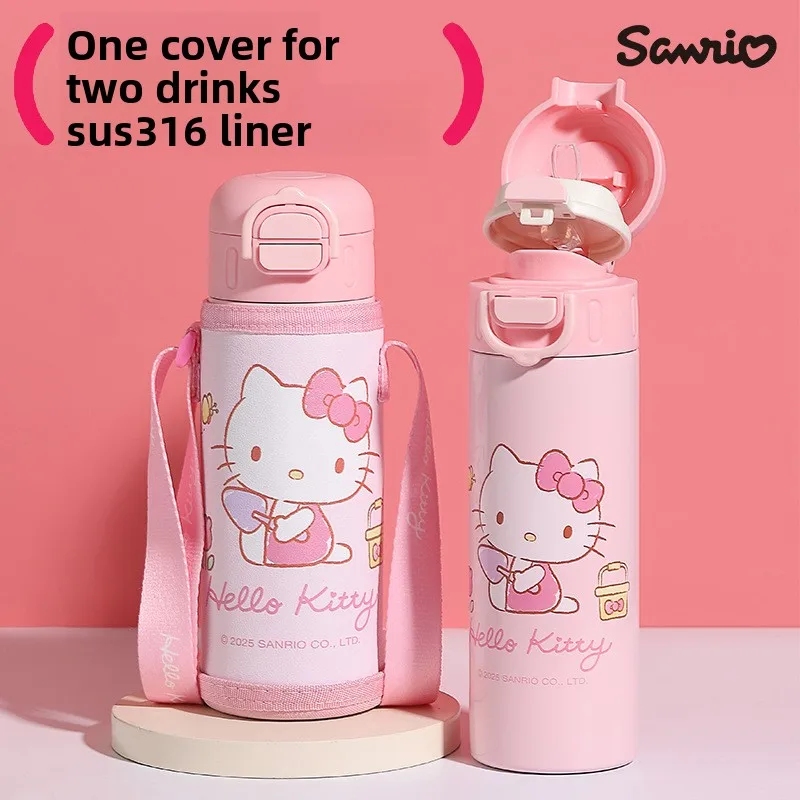 

Новая детская термокружка Hello Kitty из нержавеющей стали 316, милая и портативная, для использования школьниками в школе