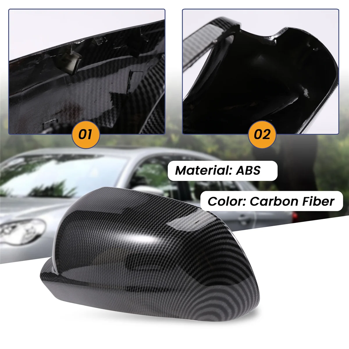 

N29R_RB ABS Side Rear View Mirror Cover for Bora 1998-2009