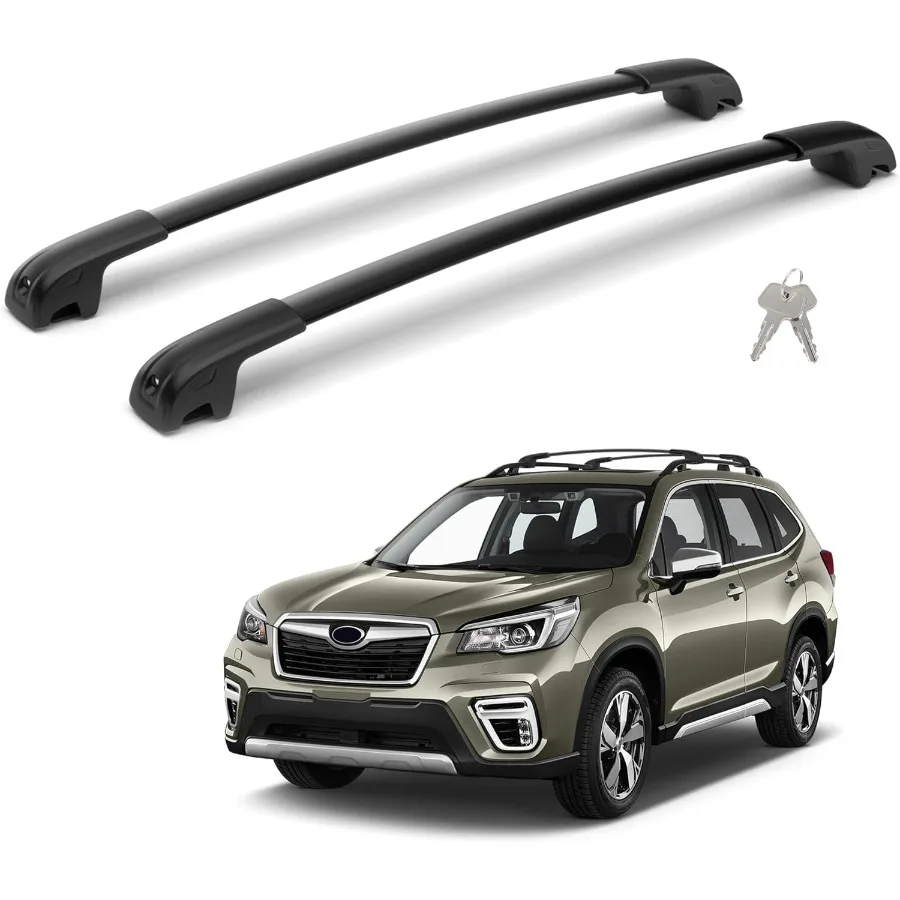 220 رطل حامل سقفي قضبان متقاطعة لـ 20142025 فورستر ليس للبرية مع قفل الألومنيوم سيارة البضائع العارضة على السطح الأمتعة كاي #1