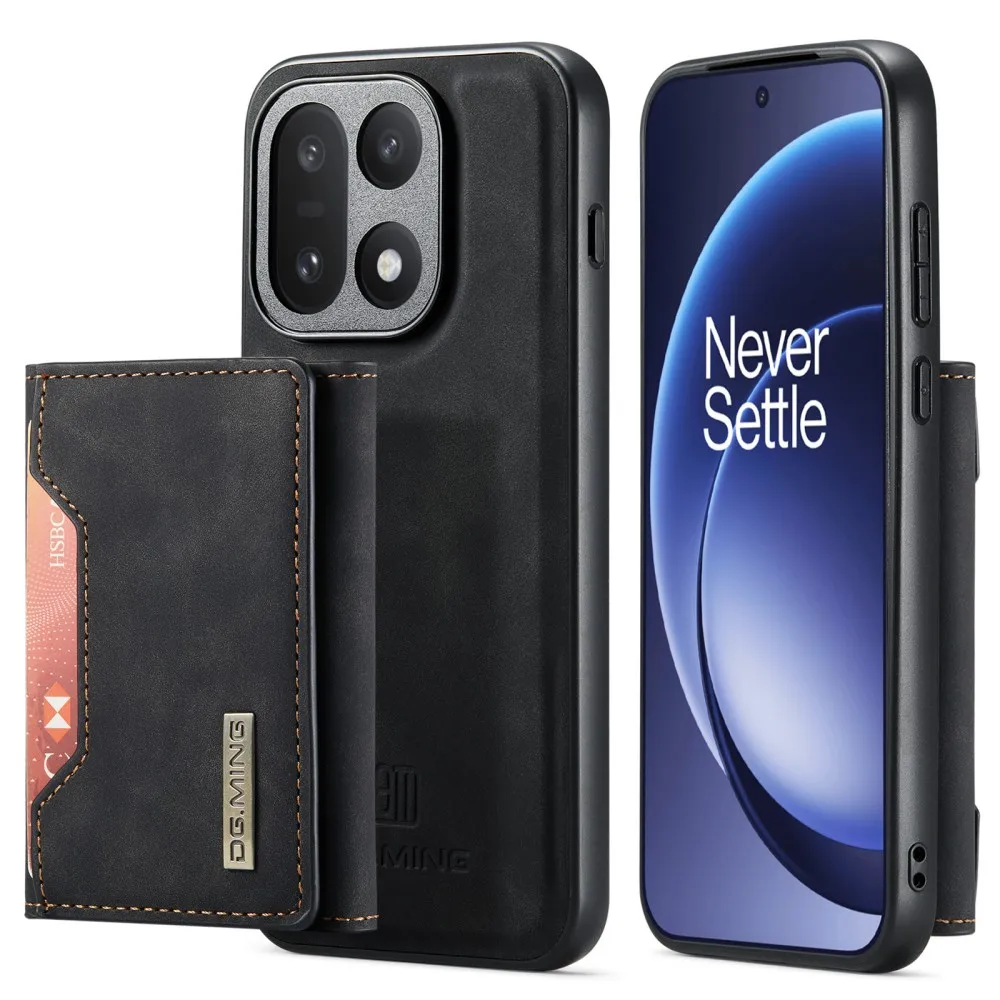 

DG.Ming Luxury Phone Case For OnePlus 15 Magnetic Leather Split Type Wallet Card Case Shockproof Back Cover