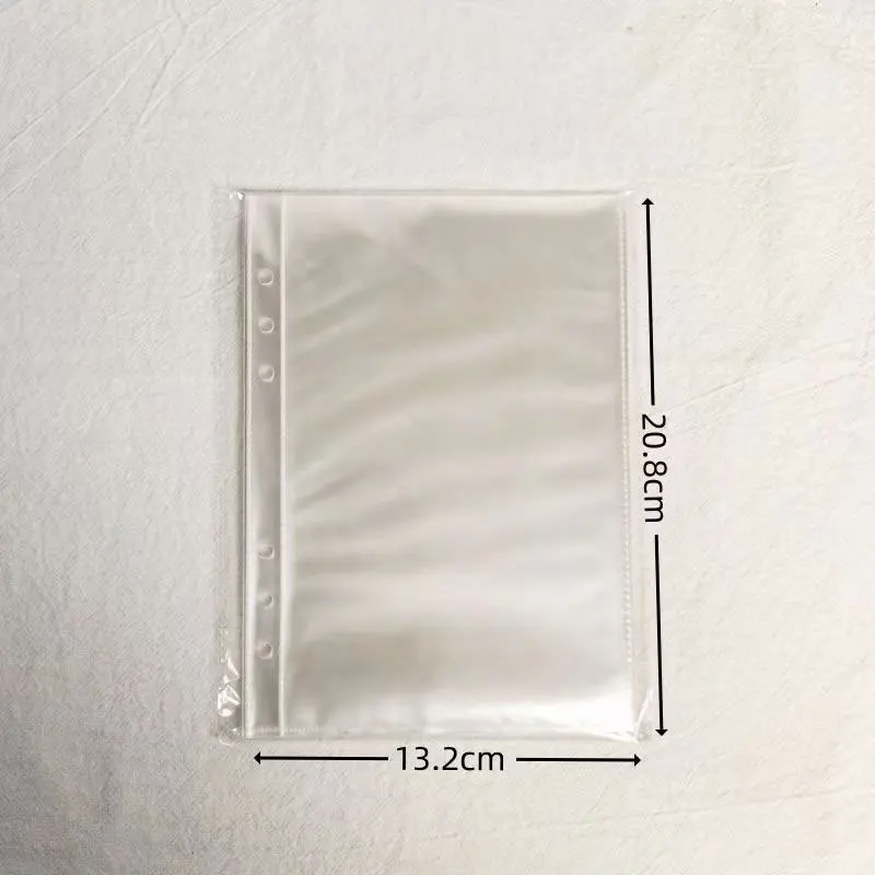 30pcs A5 Clear Photo Album Refill Pages Card Protector 6 Hole Binder Loose Leaf Transparent Sheet Double Side Pockets Organizer