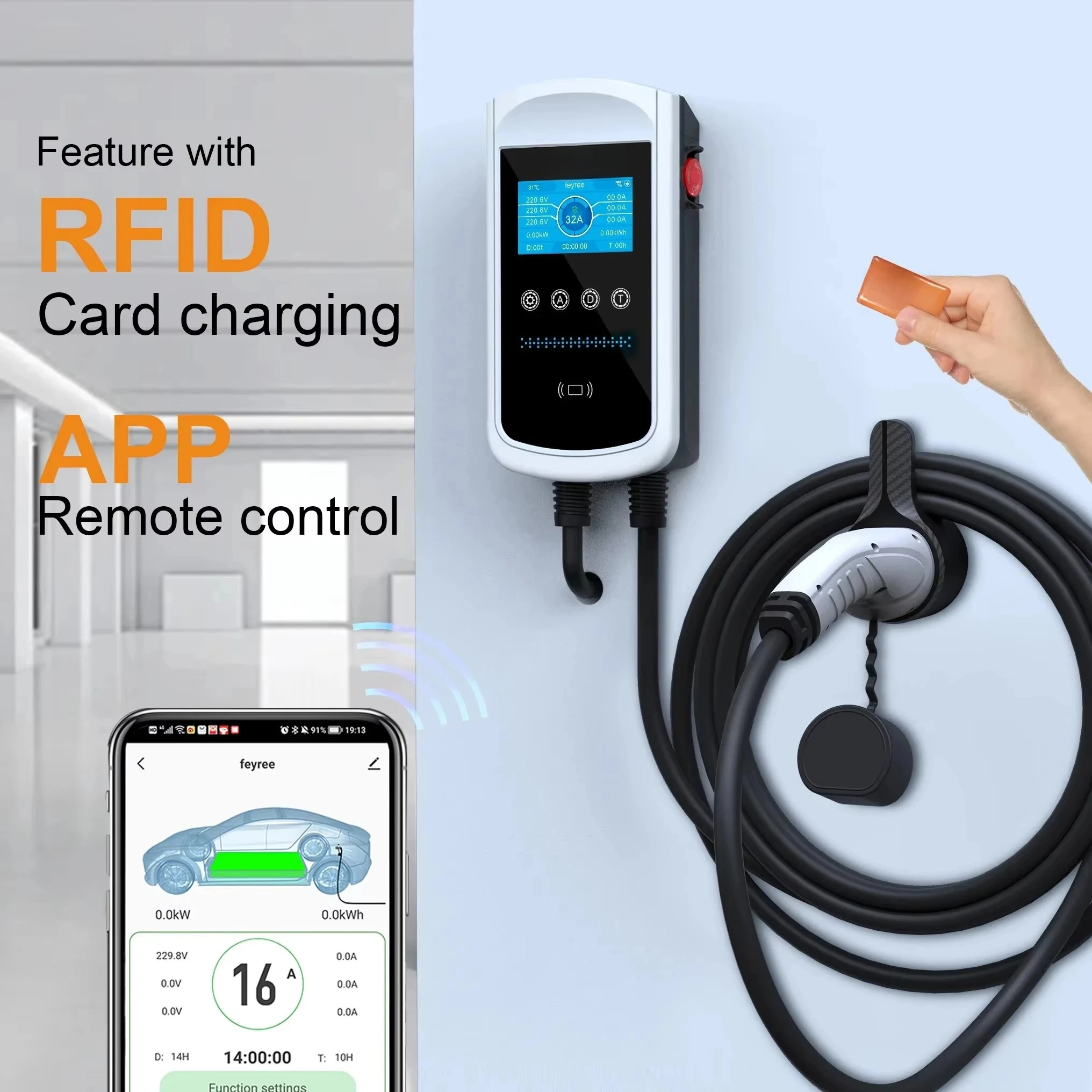 

New Conditions for 22kw Wall-mounted Electric Vehicle Charging Station CCS Is Suitable for BYD Tesla NACS GBT 1