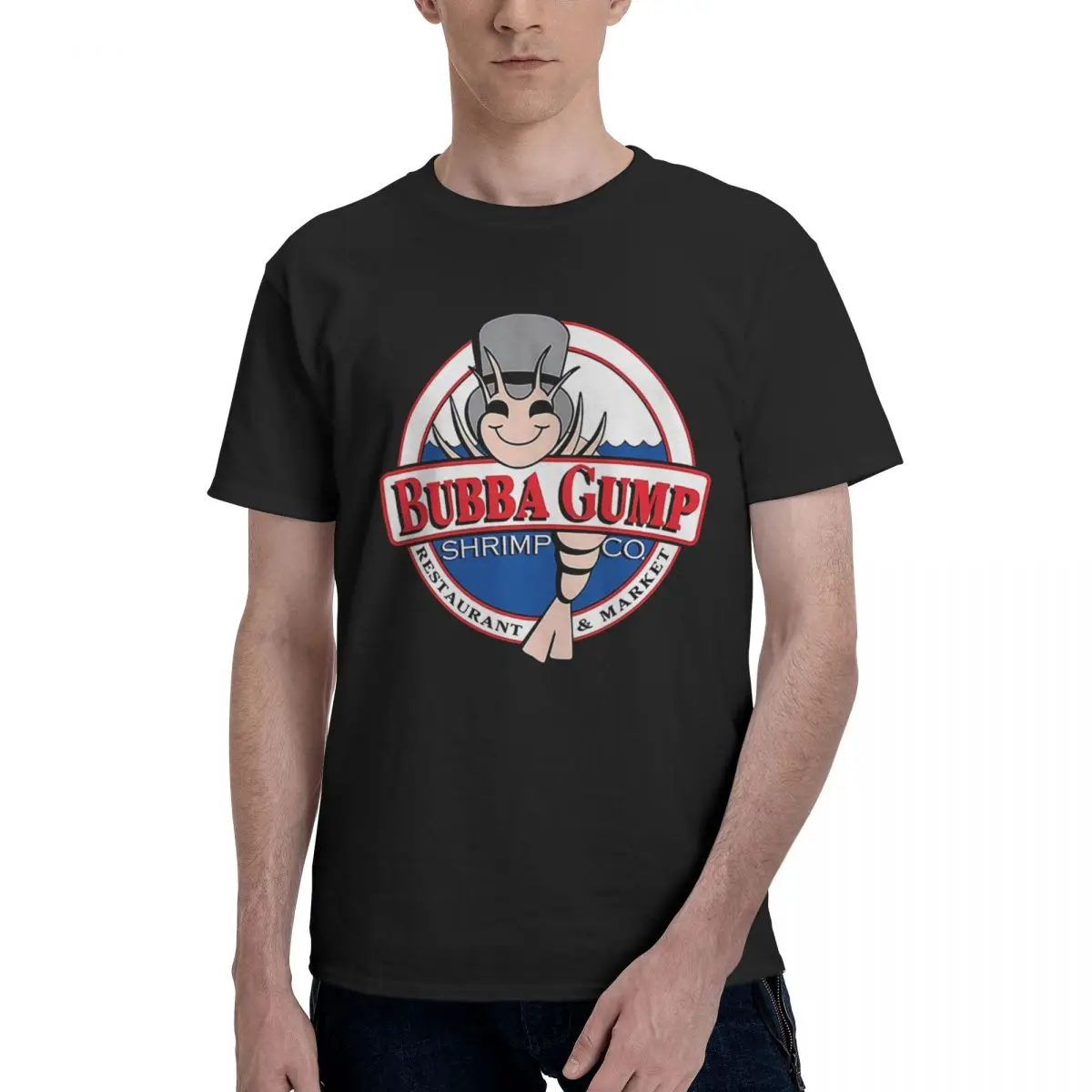 Bubba Gump Shrimp Co Forest Gump Movie Logo 100% Cotton Casual Breathable Confortable Kawaii Men's Clothing Brands Mens Gifts