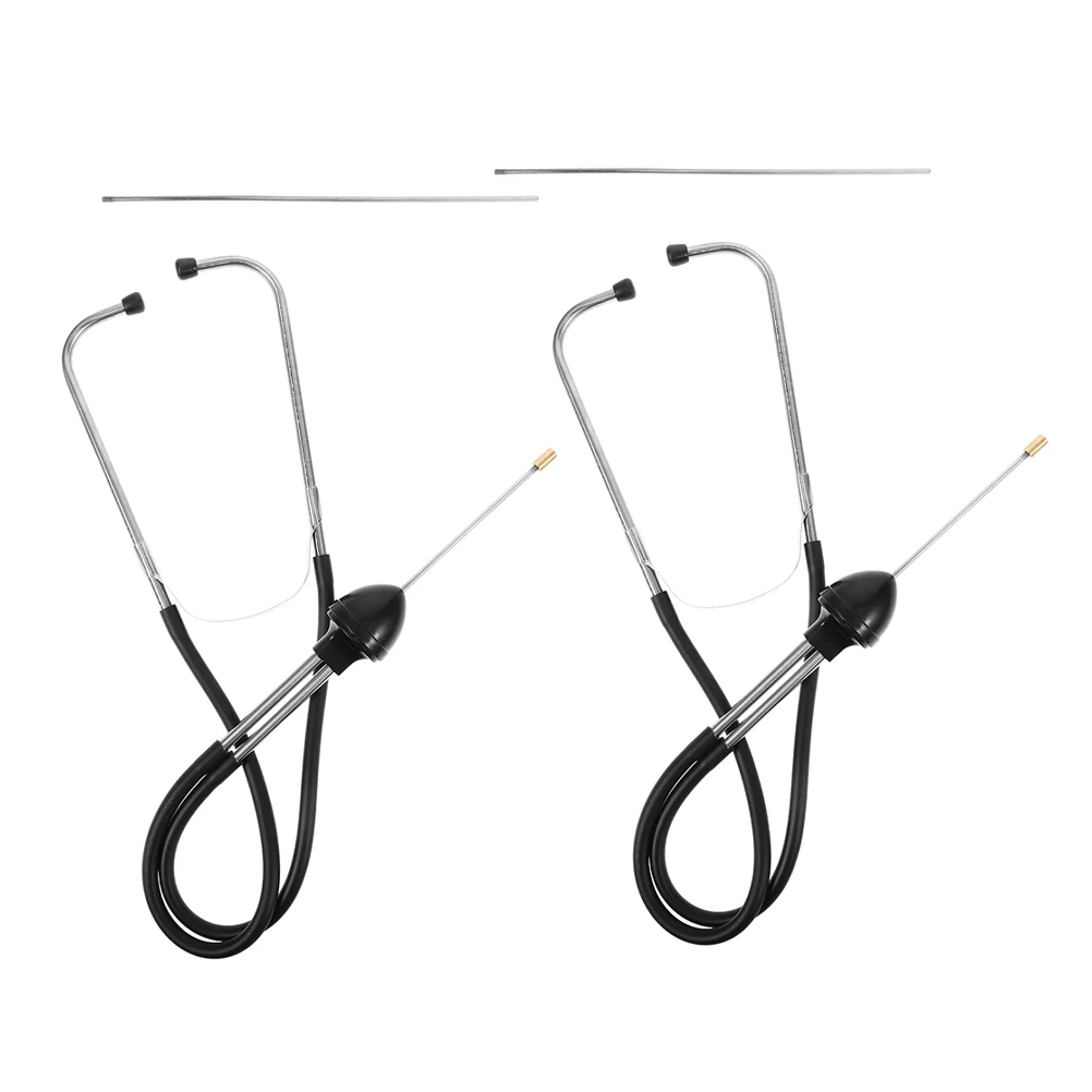 

2 pcs Listening Water Pipe Leak Tester Stainless Steel Underground Pipeline Pipe Testing Device Detection Tool Device