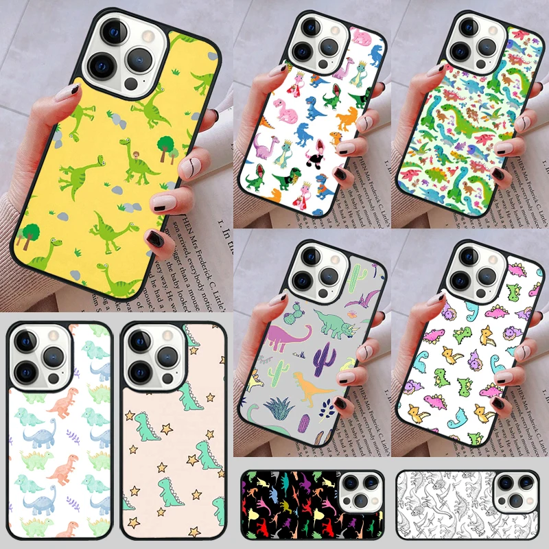 Cute Dinosaur Baby Phone Case cover For iPhone 14 13 15 16 Pro Max Coque 12 11 Pro Max For Apple 8 PLUS 7 6S fundas