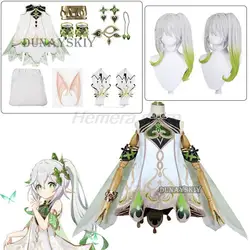 Costume Cosplay de Genshin Impact Nahida, Estimations er Lord Kusanali, Ensemble Complet, Robe, Oreilles, Perruque, Tenues pour Comic Con