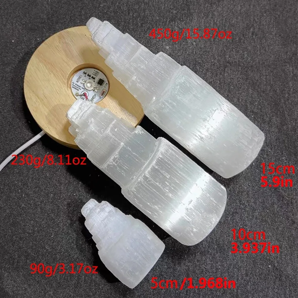 Natural Selenite Crystal Tower Reiki- Healing- Energy Cleansing Stone for Meditation, Chakra Balance & Spiritual Home Decor