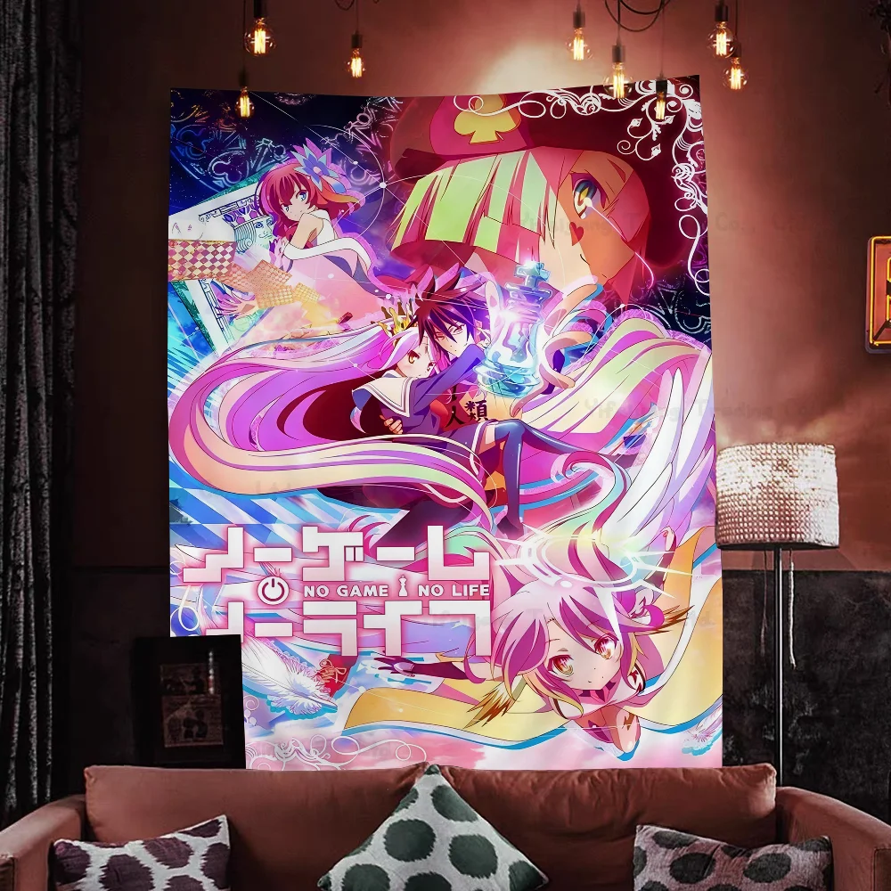 Anime No Game No Life Colorful Tapestry Wall Hanging Bohemian Wall Tapestries Mandala Wall Art Decor