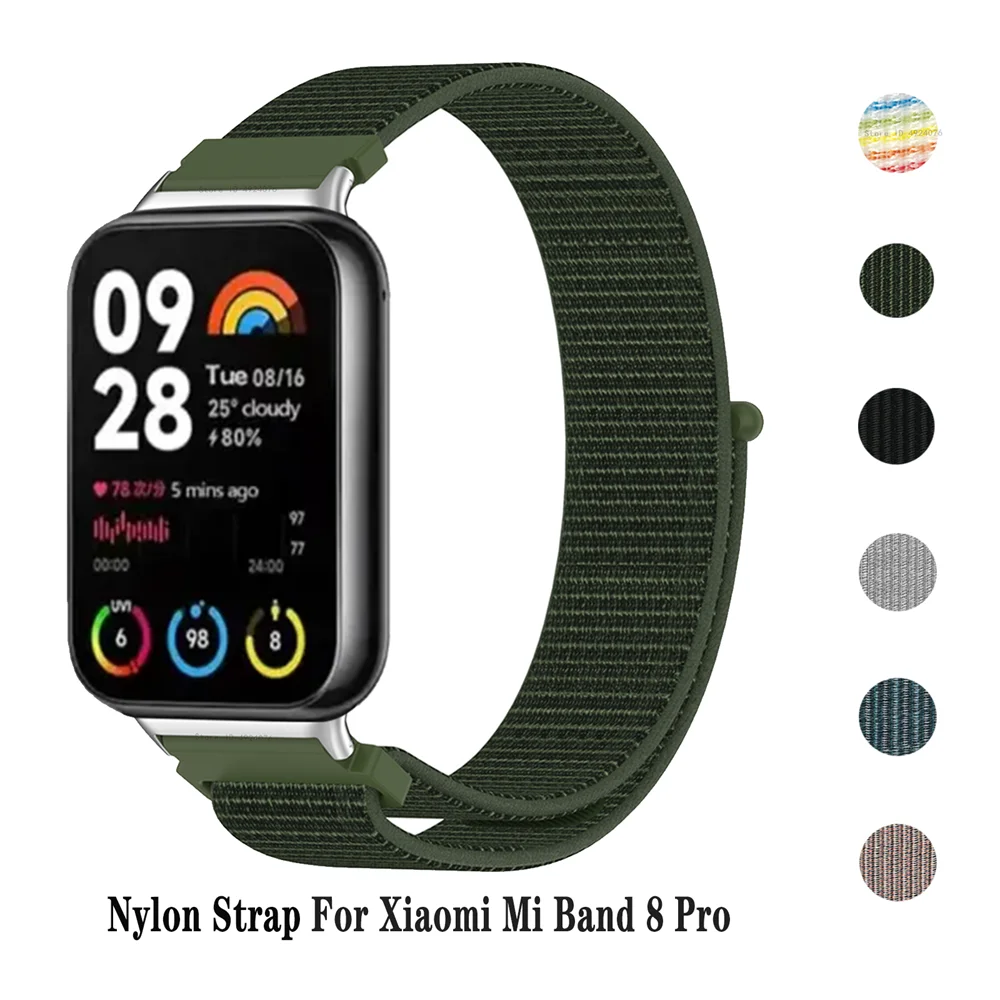 Nylon Loop Strap for Xiaomi Mi Band 8 Pro Smart Watch Band Bracelet for Xiaomi Redmi Watch 4/ MiBand 8 Pro Strap Accessories