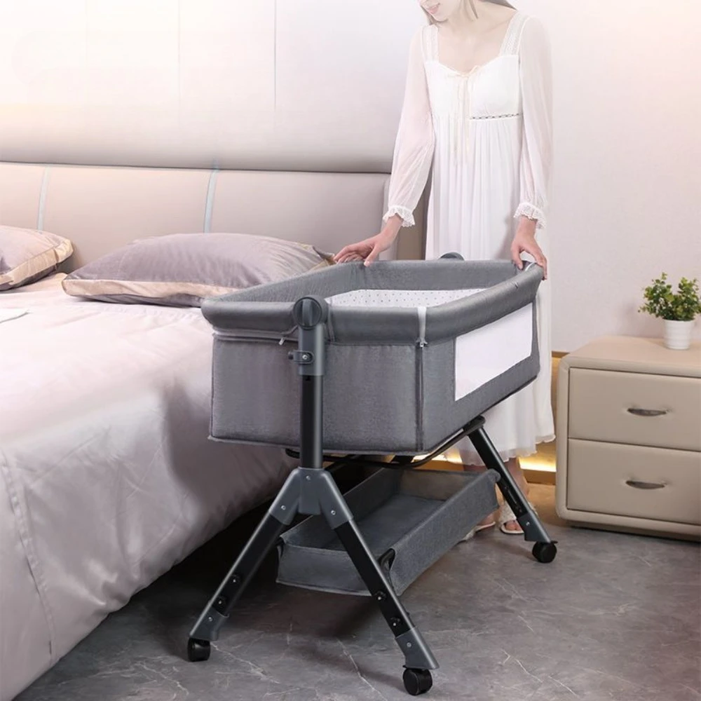 Baby Crib Movable Multifunctional Newborn Diaper Table Portable Foldable Cross-border Newborn Baby