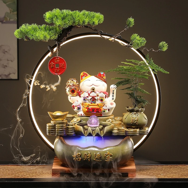 Zen Bakhoor Incense Burner Holder Waterfall Incense Burner Zen Fragrance Ceramic Water Feature Inciensos Decor Incense Support