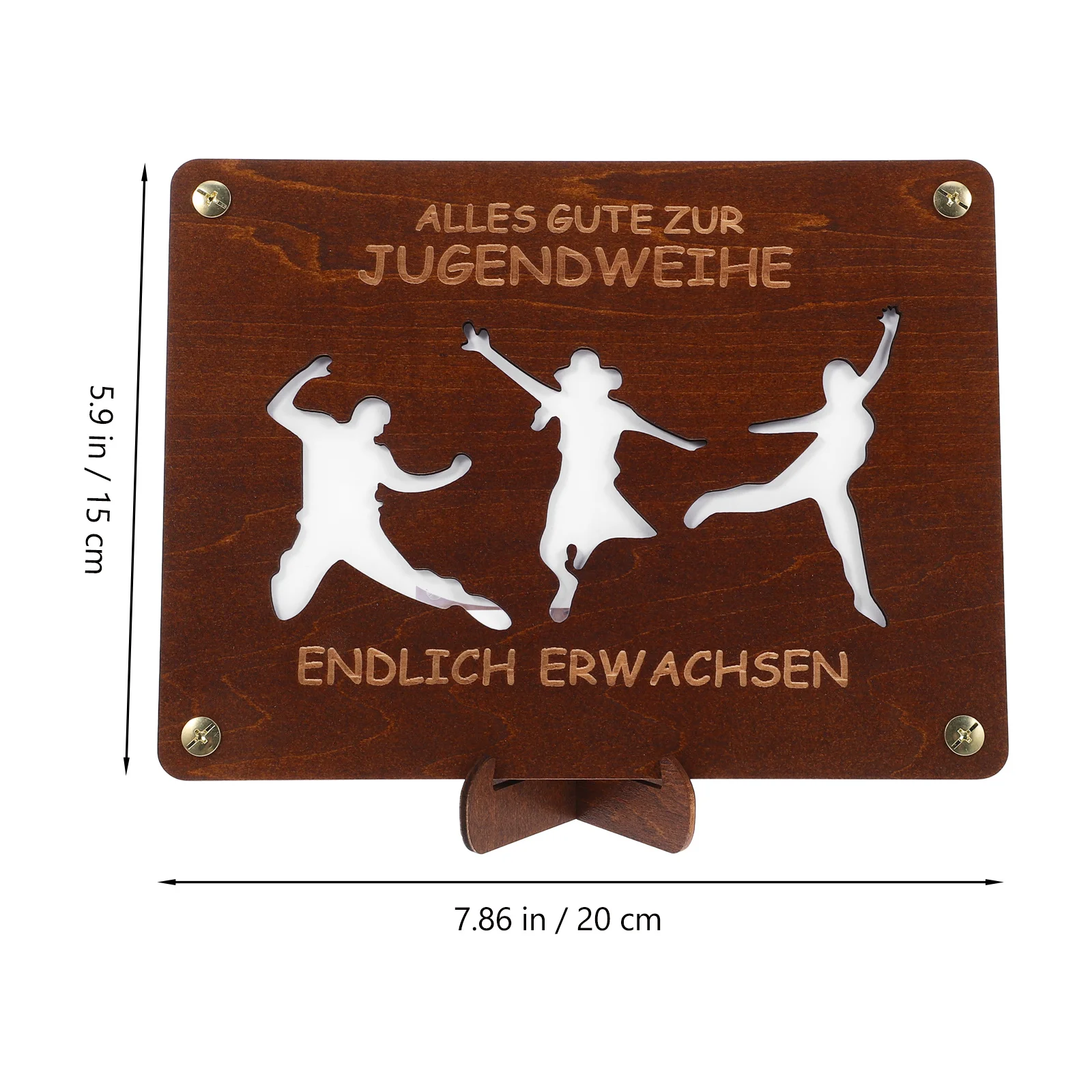 حامل نقود خشبي مستطيل للبطاقات النقدية، منظم سطح المكتب لتوفير المساحة، هدية تخرج مثالية، محفظة خشبية