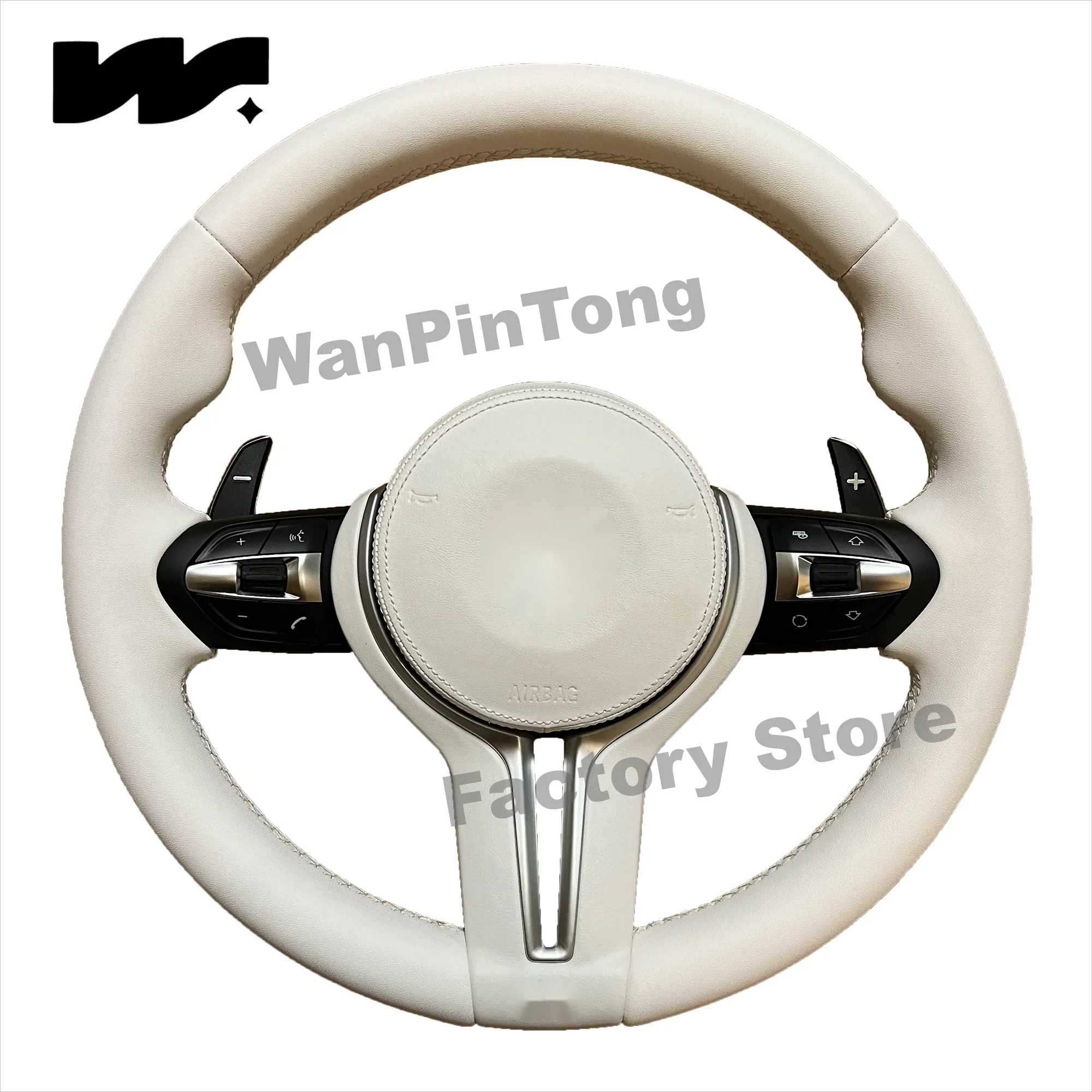 

Customized style beige Nappa leather Steering Wheel for BMW E90 E60 E46 F10 F30 F32 F20 F07 F02 F22 F12 F06 F35 F36 F18 F15