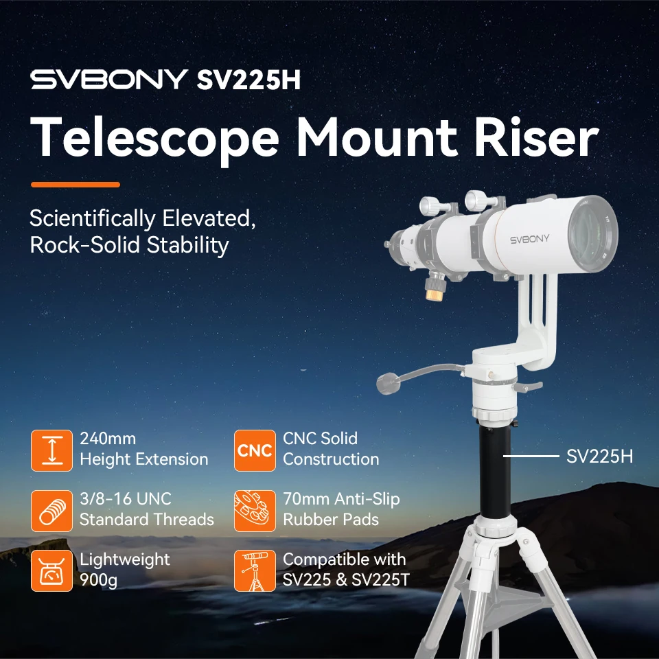 Svbony SV225H Teleskop-Stativ-Erhöhung mit Azimutmontierung, kompatibel mit gängigen Alt-Azimut-Astronomie-Montierungen – Detail 1