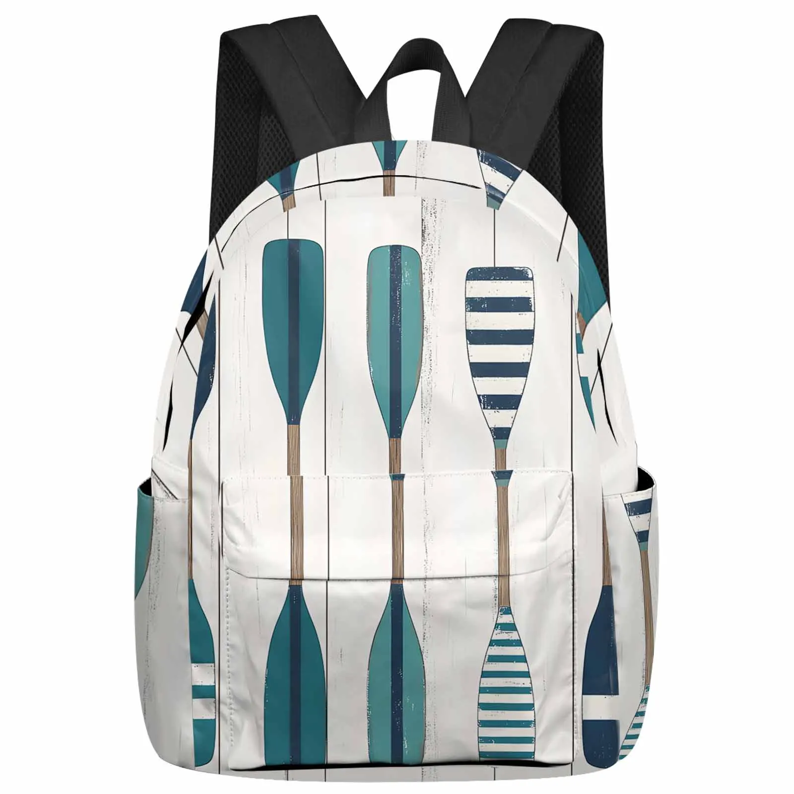 

Vintage Wood Grain Paddle Backpack School Bags for Teenagers Students Laptop Bag Women's Casual Travel Backpack